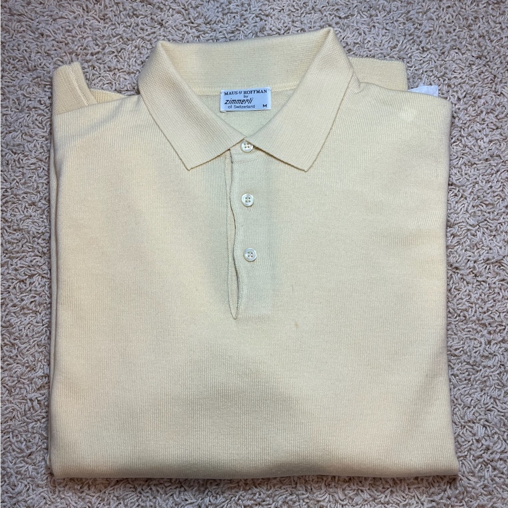 Maus & Hoffman 100% Virgin Wool 3 button polo